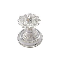 Silver Agarbatti Stand Lotus Design Incense Sticks Holder