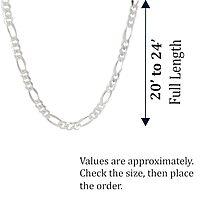 Sterling Silver Men's Figaro Chain