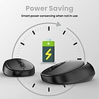 Portronics Toad 27 Wireless Mouse, Silent Buttons, 2.4 GHz with USB Nano Dongle for PC/Mac/Laptop, Auto Power saving Mode, Adjustable DPI Button