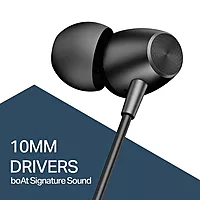 boAt BassHeads 55 Metallic Buds (Black)