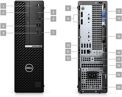 Refurbished Dell Optiplex 5080 SFF i5 10th Gen Desktop | 8GB/16GB RAM | 256GB/512GB SSD | W11