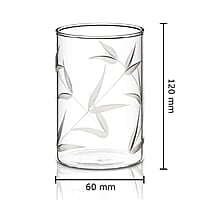 Borosil 350 ml Set of 6 pcs Bouquet Vision Transparent Drinking Glass | Borosilicate Glass Tumblers for Water, Cold Drinks, Juice| Flame Proof, Microwave & Dishwasher Safe | for Daily use & Gifting