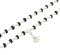 Original Karungali Mala with Silver Ayyappan Pendant – Spiritual Black Wood Mala