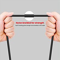 POR 1646 Konnect C1 C-C – 20W USB-C to USB-C Braided Cable | 1M | Black | 06 Months