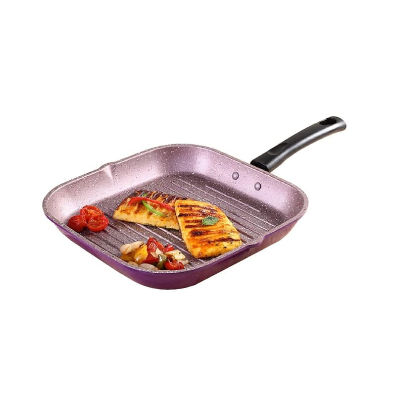 Wonderchef Valencia Non-Stick Grill Pan Cool Touch Bakelite Handle  Size 24 cm 1.5 litres