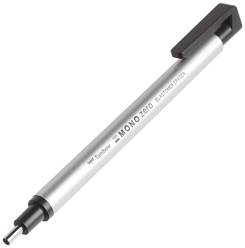 TOMBOW MONO ZERO ERASER ROUND SILVER