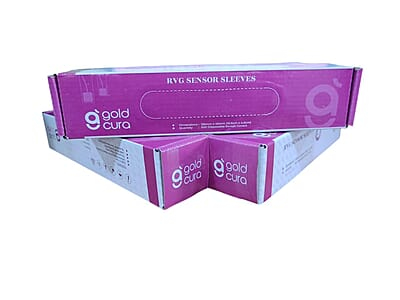 Gold Cura Dental RVG Sensor Sleeves 15.5 × 4.5 cm – Pack of 500