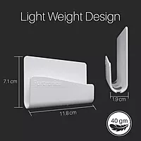 Portronics Modesk 101 Wall Mount Mobile Holder | Charging Holder | White