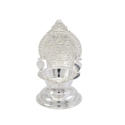 Silver Astalakshmi Diya (25 grams) Silver Astalakshmi Diya (25 grams)