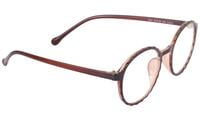 Unisex Medium Round Spectacle Frame. Brown Color Frame. Transparent ARC Lens.