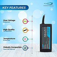 Fugen 45W Laptop Charger for Lenovo Yoga 720 910 IdeaPad 720S Chromebook | USB Slim Square