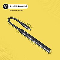 Portronics Mport 31C – 4-in-1 USB-C Hub, 5Gbps Speed, supports HDMI, USB 3.0, and SD card reader, compact design, perfect for laptops and tablets, enhances connectivity and productivity.