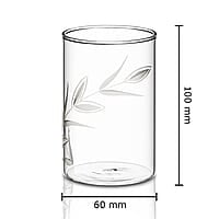 Borosil 350 ml Set of 6 pcs Creeper Vision Transparent Drinking Glass | Borosilicate Glass Tumblers for Water, Cold Drinks, Juice| Flame Proof, Microwave & Dishwasher Safe | for Daily use & Gifting
