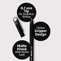 Classmate Hook- Black Ball Pens (Pack of 10)|Smooth & Fast Writing Ball Pens|Unique Griper for Writing Comfort|Attractive Body Design for Boys & Girls|School & Office Stationery