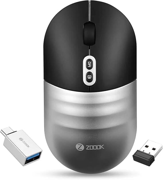 OpenBox Zoook Jaguar / Rechargeable / 3 Adj. DPI / AutoShut / with Type C Converter Wireless Optical Mouse OpenBox Zoook Jaguar / Rechargeable / 3 Adj. DPI / AutoShut / with Type C Converter Wireless Optical Mouse