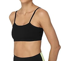 Girls Padded Training Bra, Crop Cami Training Bras for Girls. Sports bra with Non-Removable Padding, Uniform bra, Starter Bra, Begginers Bra-Black