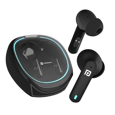 Portronics Harmonics Twins S11 Gaming Earbuds with Long Playtime,TWS Low Latency,Auto ENC Quad 4 Mics,BT5.3V,Rapid Pairing,IPX 4 Water Resistance,Wireless Earpods,in-Ear,Type C Fast Charging Portronics Harmonics Twins S11 Gaming Earbuds with Long Playtime,TWS Low Latency,Auto ENC Quad 4 Mics,BT5.3V,Rapid Pairing,IPX 4 Water Resistance,Wireless Earpods,in-Ear,Type C Fast Charging