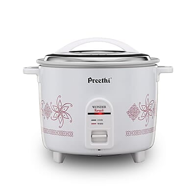 Preethi Electric Rice Cooker, 1 Litre, Single Pan, Anodized and Rustproof Aluminium Pan