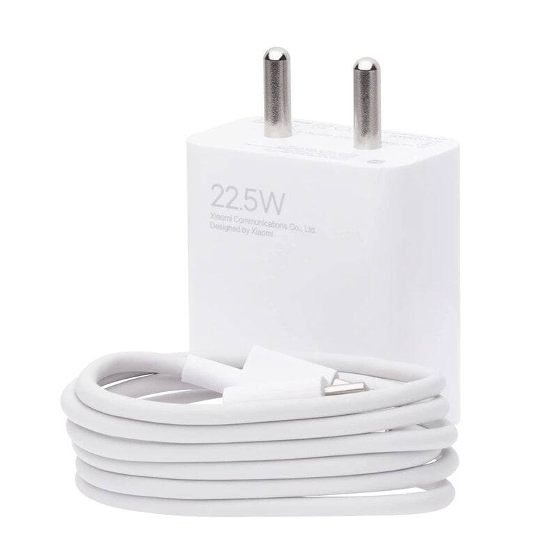 MI Xiaomi 22.5W Fast USB Type C Charger Combo for Tablets - White MI Xiaomi 22.5W Fast USB Type C Charger Combo for Tablets - White