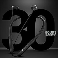 Portronics Harmonics Z3 Bluetooth In-Ear Headset – V5.2, Magnetic, Metal Head | 30Hrs Play | Blue