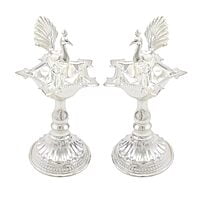 Traditional Peacock Kuthu Vilakku