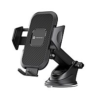 Portronics Clamp M – Car Holder, Suction Mount, Black. Secure your device with this sturdy holder. Easy to install, adjustable, and perfect for navigation. Keep your hands on the wheel!