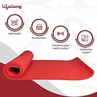 Lifelong Foam 13mm Extra Thick Yoga and Exercise Mat with Carrying Strap, Medium