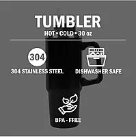 1200ml Steel Hot and Cold Tumbler - 1 straw