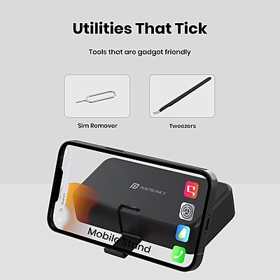 Portronics Clean N 18-In-1 Cleaning Kit for Laptop, Mobiles, and Tablets – Black