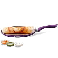 Wonderchef Royal Velvet Non-stick 28cm Dosa Tawa 3 mm thick 1.8 litres Virgin Aluminium