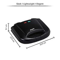 Agaro 750 watt Elegant Sandwich Maker, with Non-Stick Fixed Plates