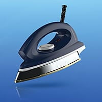 Crompton Greaves Rhino Plus 1250 Watt Blue Heavy weight Dry Iron with Golden American Heritage Coating