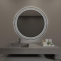Rounded LED Mirror With Sensor Lights 07 Rounded LED Mirror With Sensor Lights 07