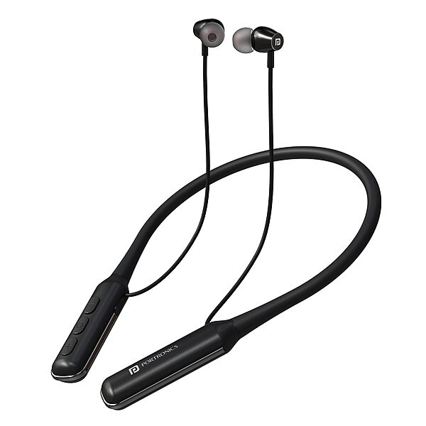Portronics Harmonics 250 Bluetooth In-Ear Headset – V5.3, Type-C | 60Hrs Play Time | Black