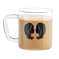 Borosil Glass Gemini Mug - 1-Piece, Transparent, 305 ML