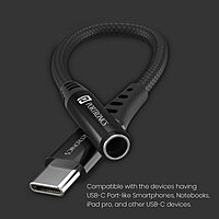 Portronics iKonnect C USB-C to 3.5mm AUX Adapter – Audio Extension Connector