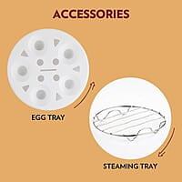 Borosil 1 L 600W Stainless Steel Omni Electric Kettle with Egg and Momo Tray | Water Heater Jug | Auto Cut-off, Overheat & Dry Boil Protection | Multipurpose Kettle | 1 Year Warranty