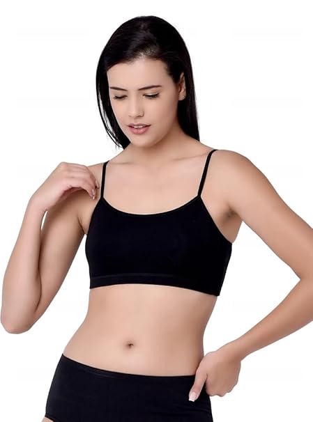 Girls Padded Training Bra, Crop Cami Training Bras for Girls. Sports bra with Non-Removable Padding, Uniform bra, Starter Bra, Begginers Bra back and beige (pack of 2) Girls Padded Training Bra, Crop Cami Training Bras for Girls. Sports bra with Non-Removable Padding, Uniform bra, Starter Bra, Begginers Bra back and beige (pack of 2)