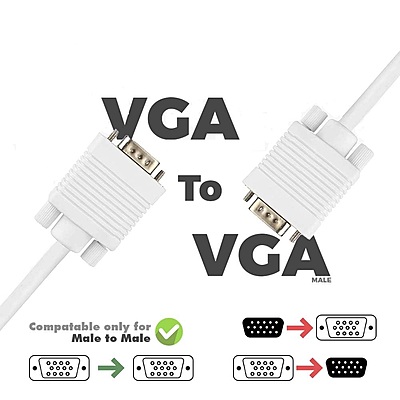 VGA Cable Male to Male (25 Meter) For PC Monitor LCD LED