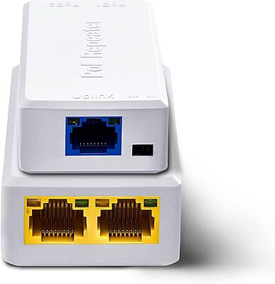POE Extender 2 Port PoE-Powered Ethernet Switch Repeater 100m Lan Adapter