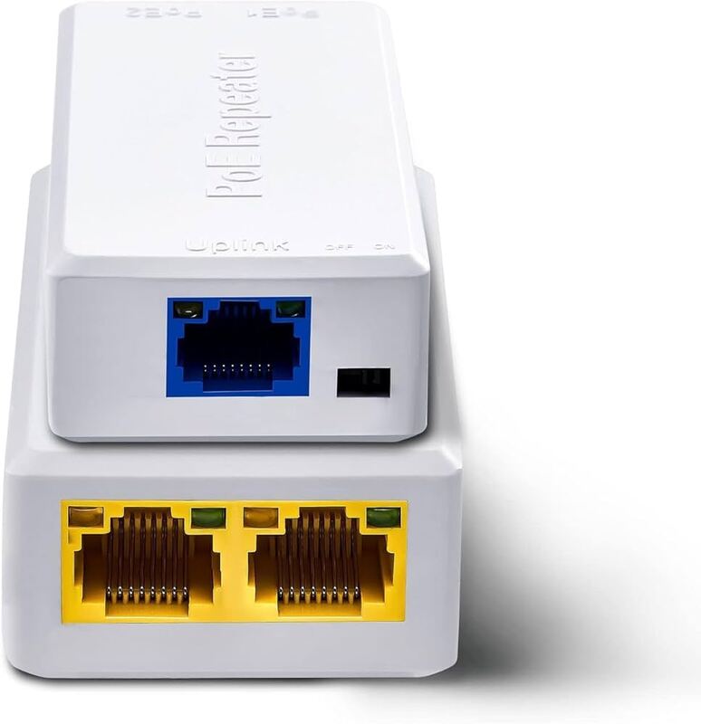 POE Extender 2 Port PoE-Powered Ethernet Switch Repeater 100m Lan Adapter