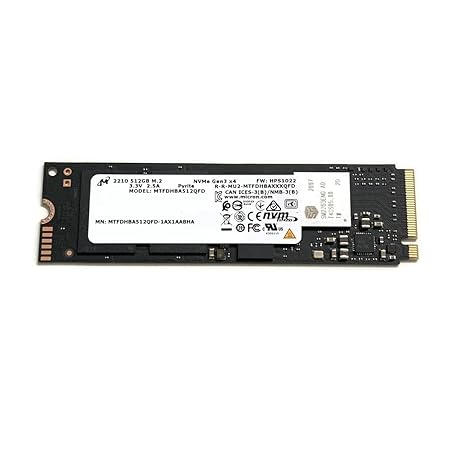 Micron SSD 512GB 2210 NVMe PCIe Gen3 x4 MTFDHBA512QFD M09630-001