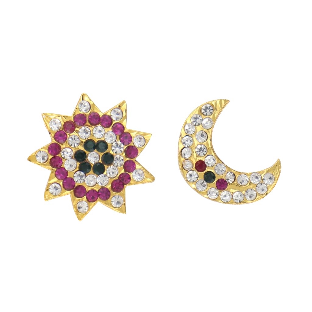 Red & Green Suriya-Chandra Pirai Temple Decor