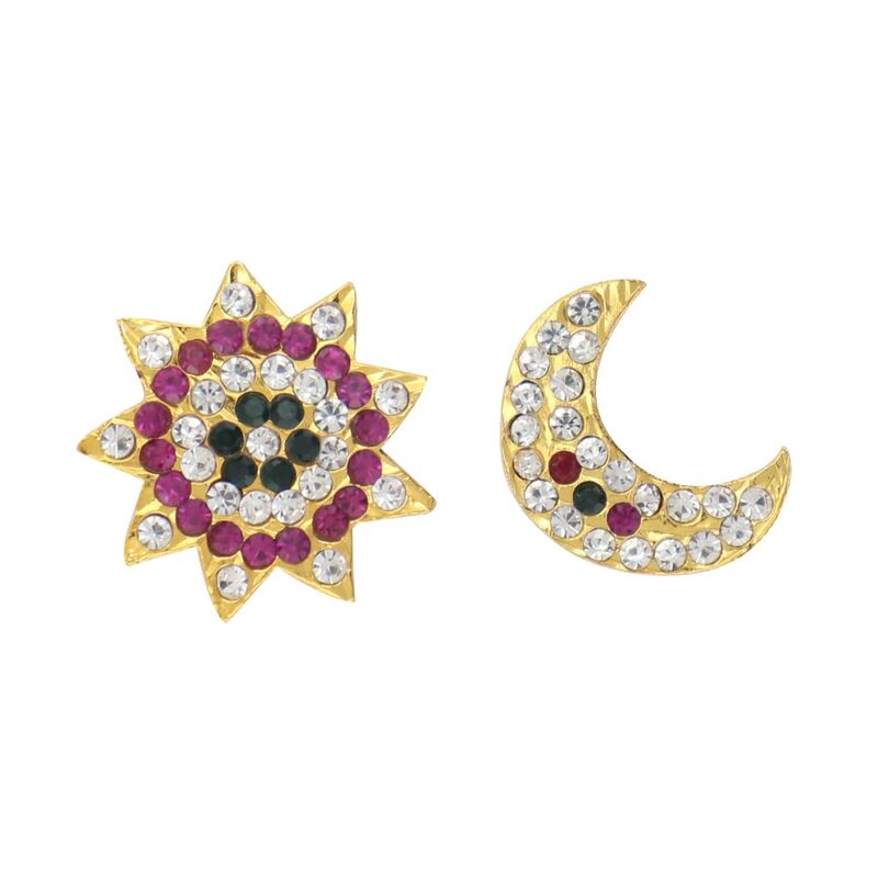 Red & Green Suriya-Chandra Pirai Temple Decor