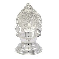 Silver Astalakshmi Diya (25 grams)