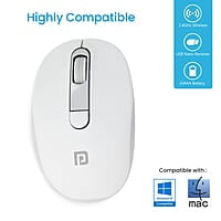 Portronics Toad 11 Wireless Mouse, 2.4 GHz Connectivity with USB Nano Dongle, Adjustable DPI Up To 1600, Ambidextrous for Laptop, MacBook, PC