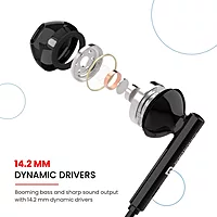 Portronics Harmonics Z5 Bluetooth In-Ear Headset – Dual EQ Mode, Type-C | 33Hrs Play | Black