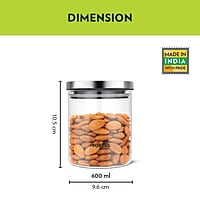 BOROSIL SET OF 3 CLASSIC JARS