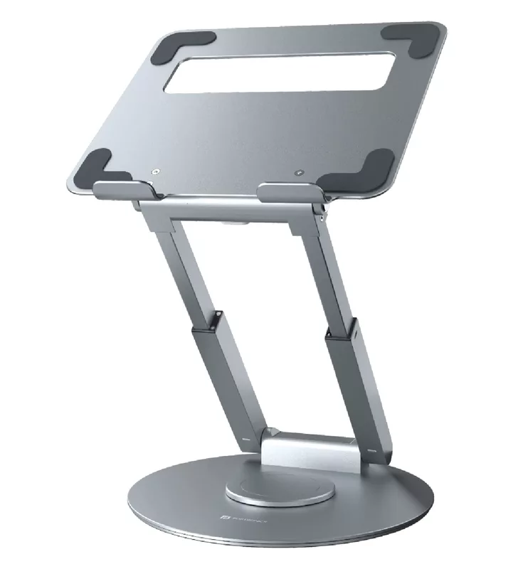 Portronics My Buddy K8 Laptop Stand – Metal Build | Rotatable | Silver | 1 Year Warranty