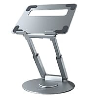 Portronics My Buddy K8 Portable Laptop Stand with 360° Rotating Base, Posture Support, Adjustable Height